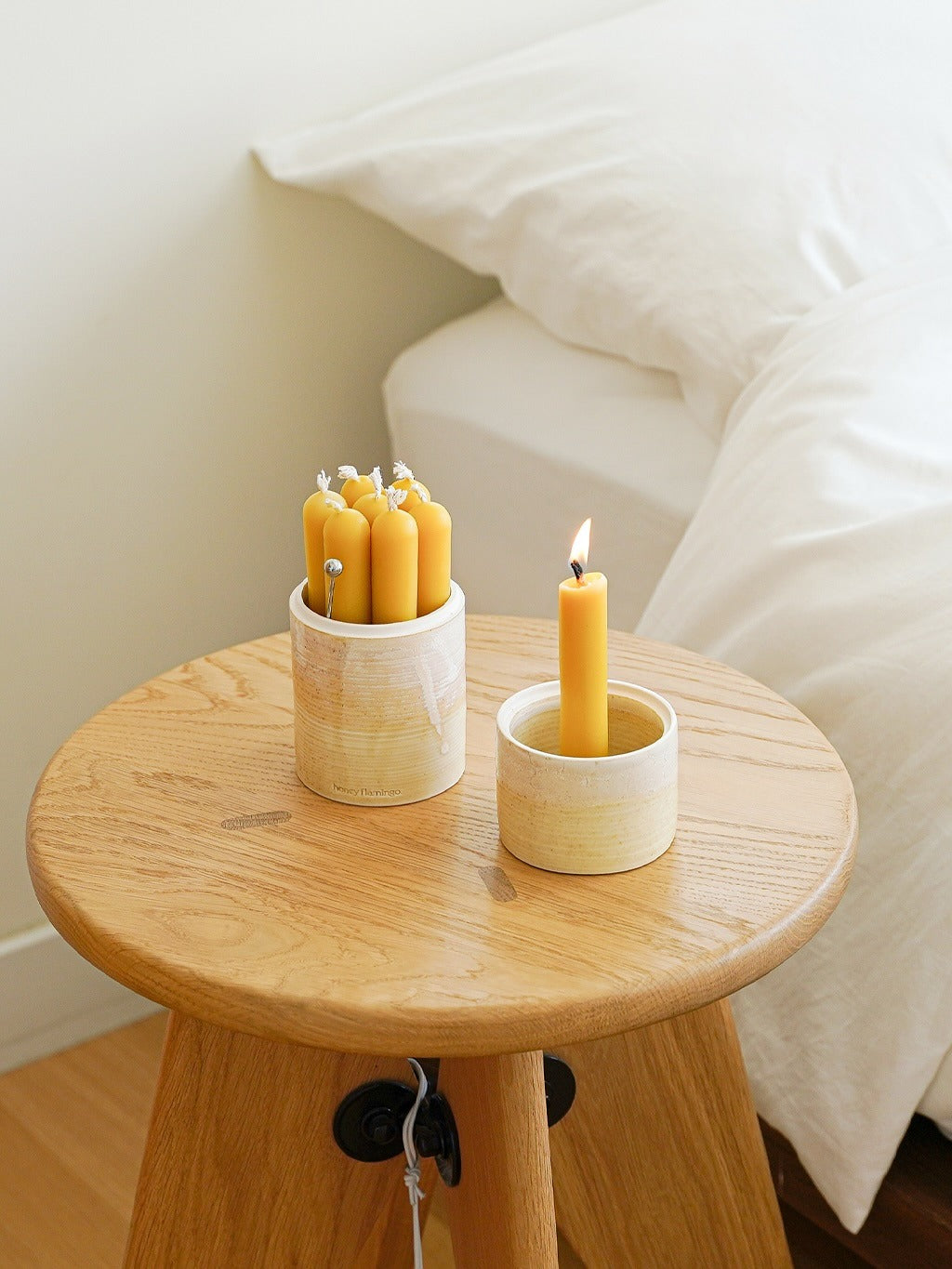 Beeswax Candle Set｜honey flamingo.｜AE -間-